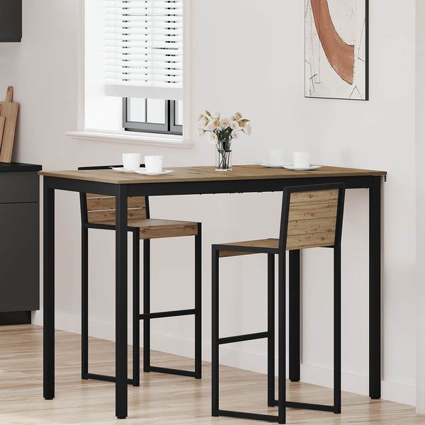 Stehtisch, Bartisch, Bistrotisch Holzwerkstoff 140 x 80 x 105 cm