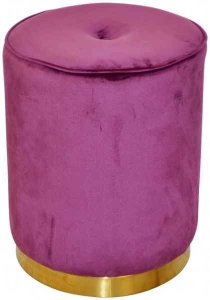 Sitzhocker mit Samtbezug "Carlos" bordeaux