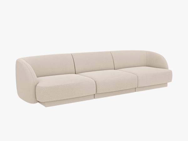 Micadoni Sofa Miley 3-Sitzer Boucle Baloo Beige