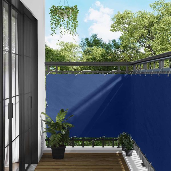 vidaXL Balkonsichtschutz Blau 110 x 500 cm Oxford-Stoff 42030783