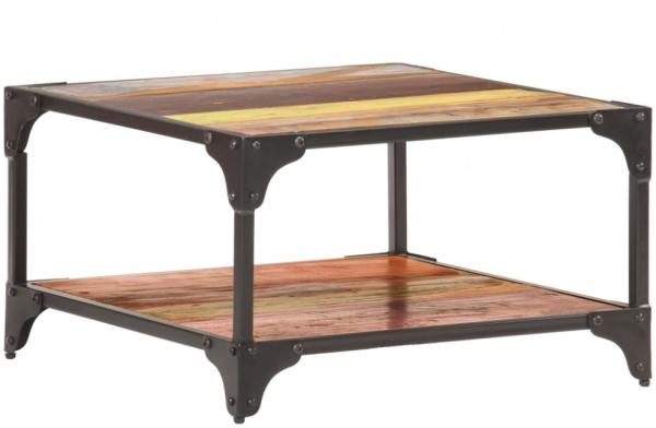 vidaXL Couchtisch, Altholz Massiv, 60 x 60 x 35 cm