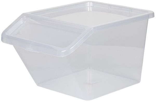 Kreher Aufbewahrungsbox Sortierbox aus Kunststoff in Transparent 40 Liter (3 St)