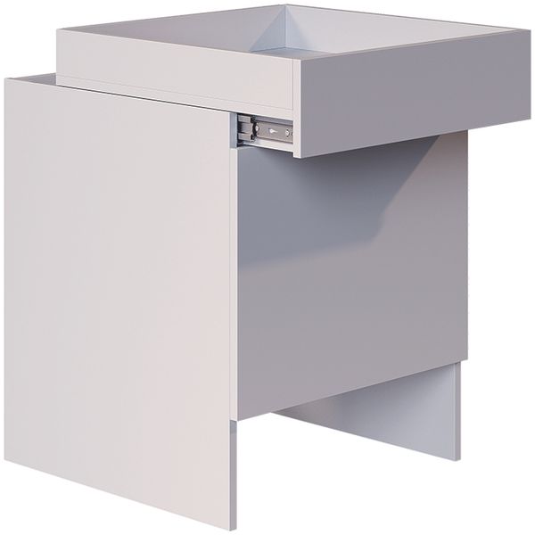 Saugroboterschrank Dustin Weiß 50 x 67.5 cm mit 1 Tür Vicco
