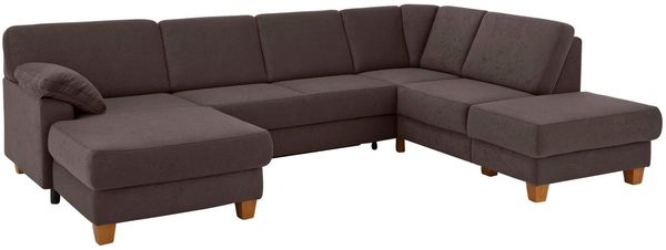 Home affaire Wohnlandschaft Belfort U-Form, mit Federkern, wahlweise mit Bettfunktion und Stauraum