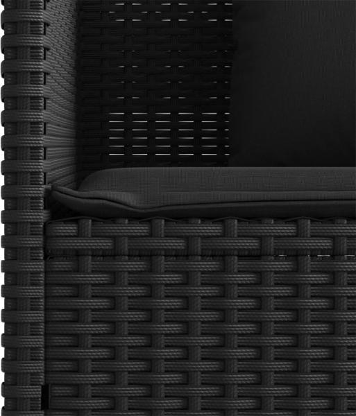 vidaXL Gartenbank mit Kissen Schwarz Poly Rattan 365761 Bild 12
