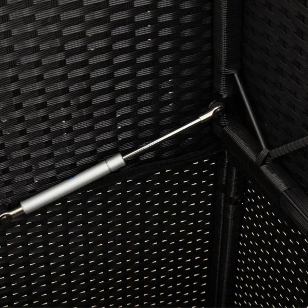 vidaXL Gartenbank mit Kissen Schwarz Poly Rattan 365761 Bild 5