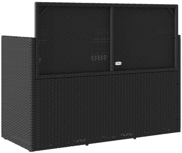 vidaXL Gartenbank mit Kissen Schwarz Poly Rattan 365761 Bild 9