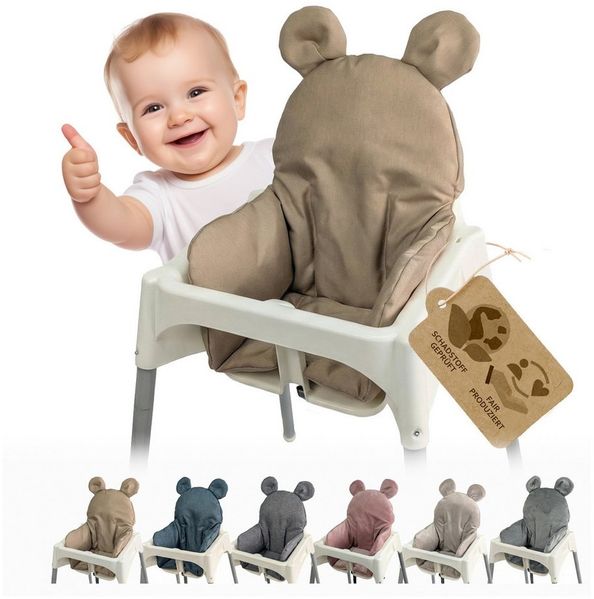 BambiniWelt by Rafael K. Hochstuhlauflage Sitzbezug Kissen Ersatzbezug kompatibel mit Ikea Hochstuhl Antilop M2, weich, waschbar, langlebig