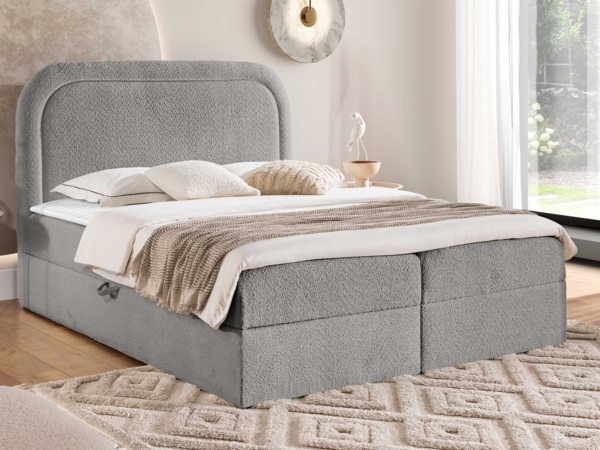 Boxspringbett Busnik (Farbe: Coral 75, Größe: 200 x 200)