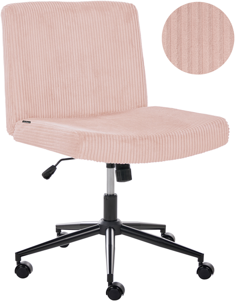 Schreibtischstuhl GEDDES Cord Pastellrosa