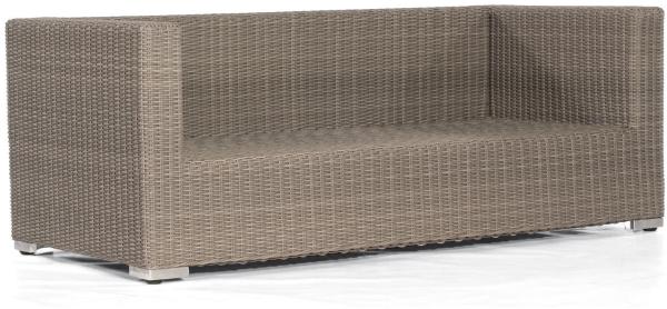 Sonnenpartner 2-Sitzer Lounge-Sofa Residence Aluminium mit Polyrattan stone-grey inklusive Kissen Lo