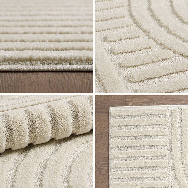 Teppium Hochflor-Teppich Boho-Design, Rechteckig, Höhe: 20 mm, Teppich Wohnzimmer Boho Design 3D Optik Skandinavische Stil