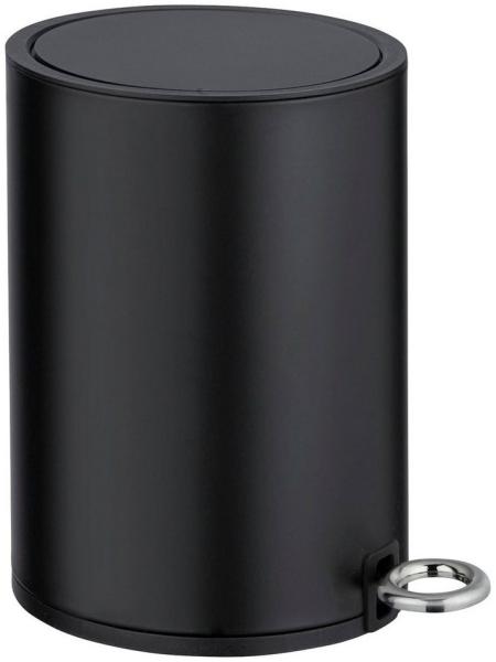 WENKO MONZA Kosmetikeimer 3 Liter, Schwarz matt, Easy Close