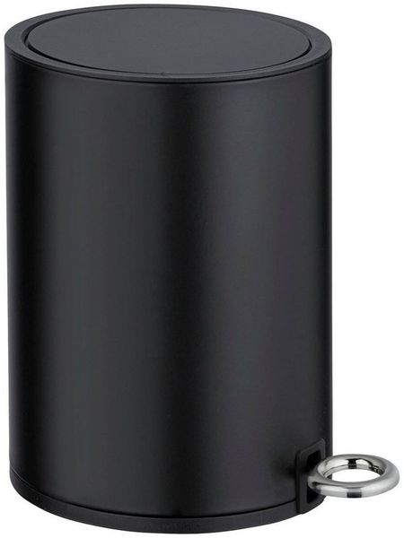 WENKO MONZA Kosmetikeimer 3 Liter, Schwarz matt, Easy Close