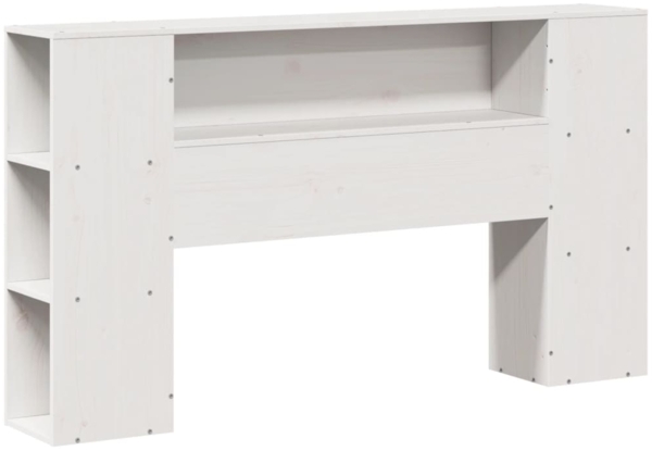 vidaXL Massivholzbett mit Regal ohne Matratze Weiß 120x190 cm Kiefer 3322508 Bild 5