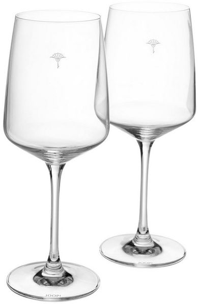 JOOP! Weinglas JOOP! LIVING - SINGLE CORNFLOWER Weißweinglas 2er Set, Glas