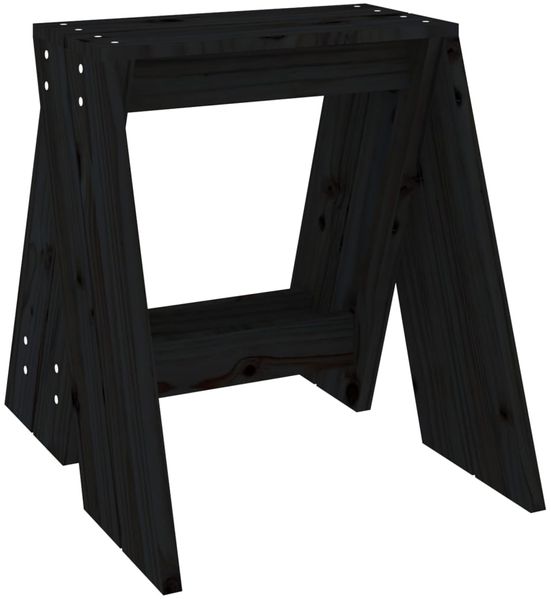 vidaXL Hocker 2 Stk. Schwarz 40x40x45 cm Massivholz Kiefer 823663 Bild 5