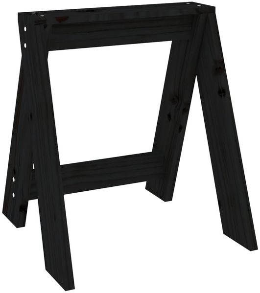vidaXL Hocker 2 Stk. Schwarz 40x40x45 cm Massivholz Kiefer 823663 Bild 4