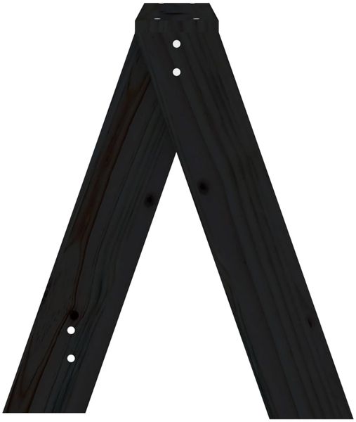 vidaXL Hocker 2 Stk. Schwarz 40x40x45 cm Massivholz Kiefer 823663 Bild 7