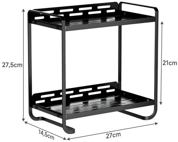 OSTWOLKE Make-Up Organizer für Schminktisch, 2-Stöckiger Badezimmer-Arbeitsplatten, Kosmetik-Aufbewahrungsregal, für Schlafzimmer