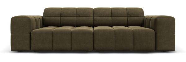Micadoni Sofa Jennifer 3-Sitzer Samt Grün