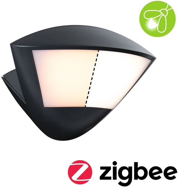 Paulmann 94864 LED Außenwandleuchte Zigbee Skyla Bewegungsmelder Anthrazit