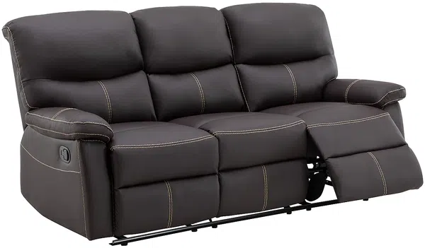 Vente-unique - CANBY Sofa and armchair set Kunstleder Braun - B 90 cm x H 95 cm x L 79 cm183 cm Bild 4