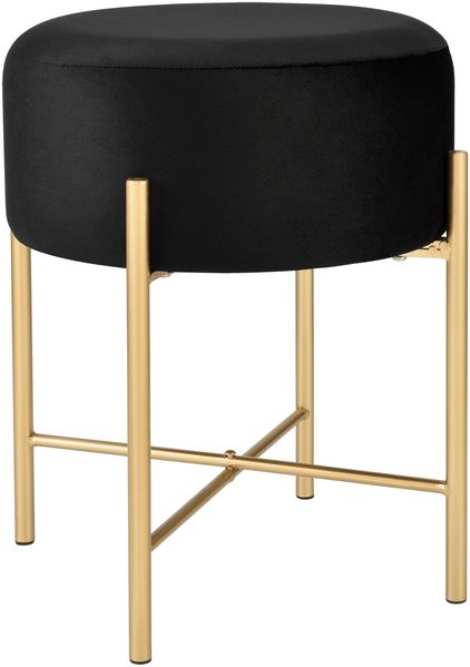 Sitzhocker Kungälv Polsterhocker bis 100 kg Schwarz/Messingfarben [en. casa]