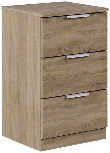 Nachttisch Fino Sonoma 37.6 x 61.8 cm mit 3 Schubladen Vicco