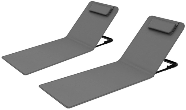 Woltu Multifunktionsliege, 2 St, gepolstert, 3-stufig verstellbar, klappbar