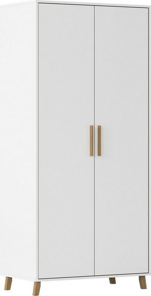 rauch Drehtürenschrank Kleiderschrank Schrank Garderobe SHINJO Breiten 93/140/187 cm (in 3 verschiedenen Ausstattungen BASIC/CLASSIC/PREMIUM) Griffe und Füße aus Massivholz, viel Stauraum MADE IN GERMANY