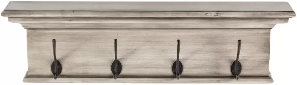 Wandgarderobe Halifax mit 4 Haken, Taupe