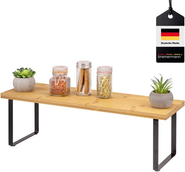 Küchenregal, Gewürzregal, freistehend, aus Bambus, ca. 50 cm breit