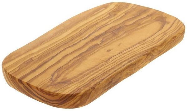 Hofmeister Schneidebrett Olivenholz Küchenbrett Holzbrett, Schneidebrett 30 x 15 x 1,5 cm