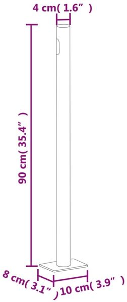 vidaXL Ausziehbare Seitenmarkise 140×500 cm Braun 48399 Bild 9