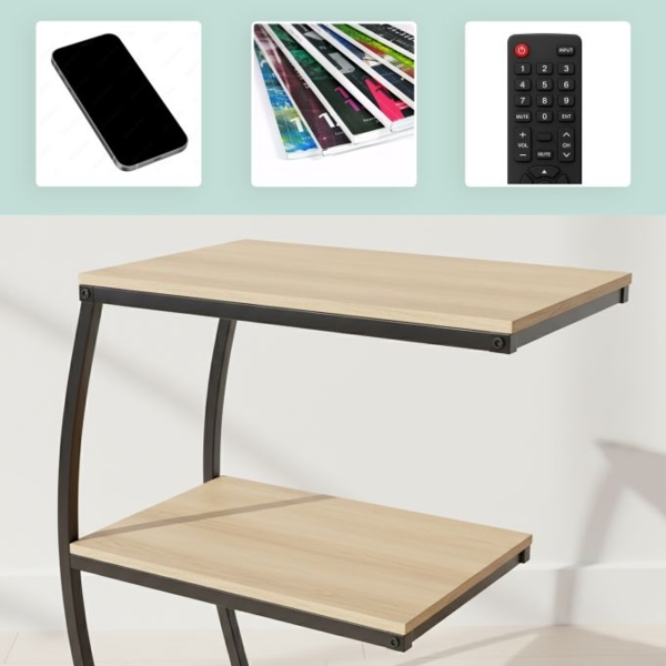 Beistelltisch in C-Form mit 2 Ablagen 10051323_1511 Bild 5