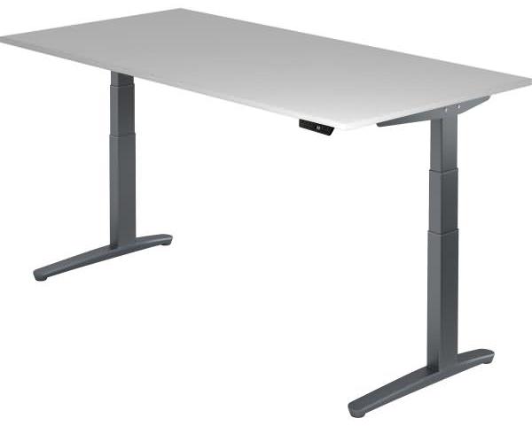 'XBHM2E' Sitz-Steh-Schreibtisch elektrisch 200x100 cm Grau/Graphit