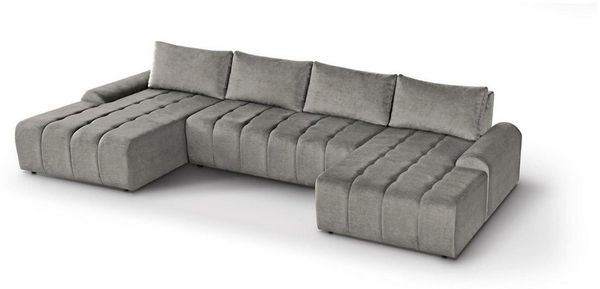 Beautysofa Ecksofa Costa U, inkl. Schlaffunktion, Bettkasten, modernes Lounge-Ecke für Wohnzimmer