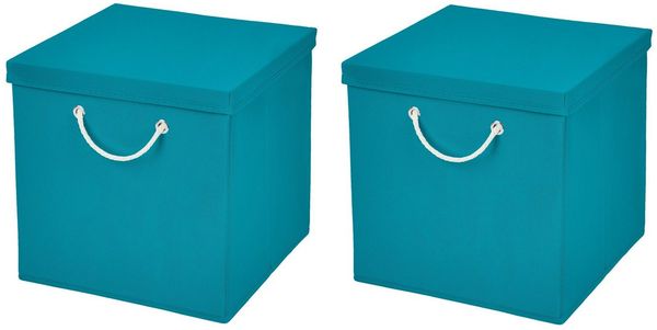 StickandShine Faltbox 2 Stück 30x30 cm perfekt für KALLAX – 19 trendige Farben zur Auswahl