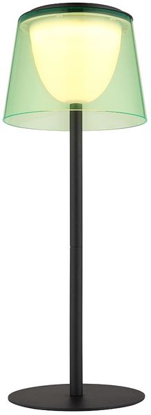LED Tischleuchte, Innen Außen, Akku, Touchdimmer, H 34 cm