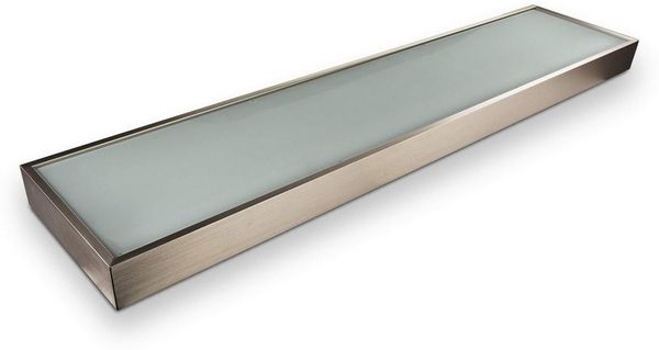 SO-TECH® LED Unterbauleuchte Leuchtregal Dallas - "Design trifft auf Funktion", 450 x 200 mm Edelstahloptik inkl. 4 W LED-Leuchte