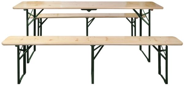 vidaXL Biertisch mit 2 Bänken Klappbar 220 cm Tannenholz 42207 Bild 2