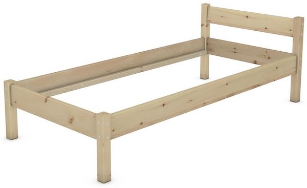 Pfostenbett aus Zirbenholz (Zirbe) "Zirben-Amelie" 90cm x 200cm Bild 2