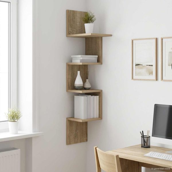 vidaXL Wandregal Wandhalterung Sonoma-Eiche 32 x 21 x 107 cm 8012134