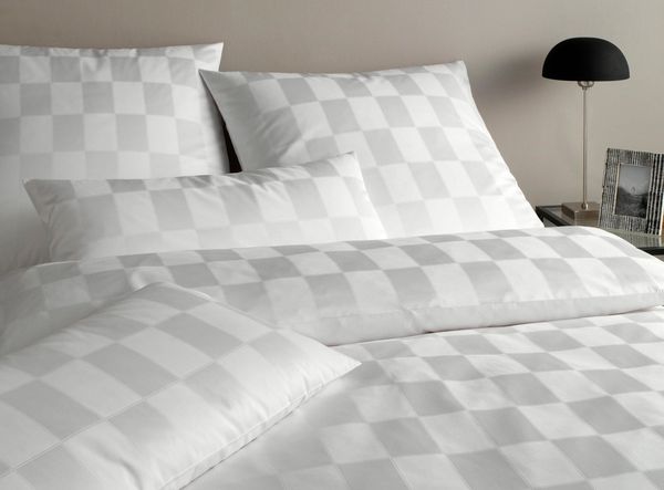 Elegante Bettwäsche Courage, Mako-Satin, 2 teilig, im modernen Karodesign