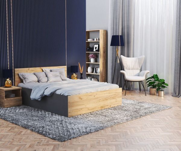 FDM Stauraumbett Bettgestell Bettrahmen Doppelbett 120x200, 140x200, 160x200, 180x200cm (MADE IN EU - Elternbett Doppelbett Gästebett Bett, optional mit Matratze + inklusive Lattenrost), Metallrahmen mit hydraulischer Klappfunktion