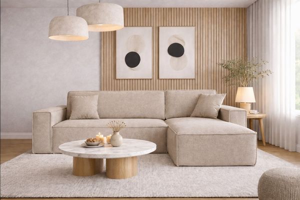 Kaiser Möbel Ecksofa mit schlaffunktion und bettkasten, Eckcouch L-Form BEST stoff Verita, Mit Schlaffunktion, Bettzeugkapazität, universell