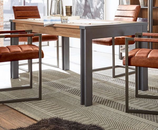Esstisch Auburn Eiche Stirling und Matera grau 154 x 90 cm