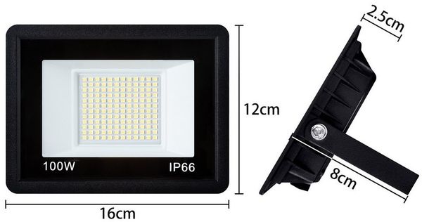 FIVMEN LED Flutlichtstrahler LED Strahler 5x100W Superhell LED Fluter Außenstrahler Aluminium, Scheinwerfer Licht für Garten, Garage, Hof oder Hote