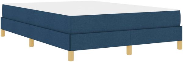 vidaXL Boxspringbett mit Matratze Blau 160 x 200 cm Stoff 3398583 Bild 4